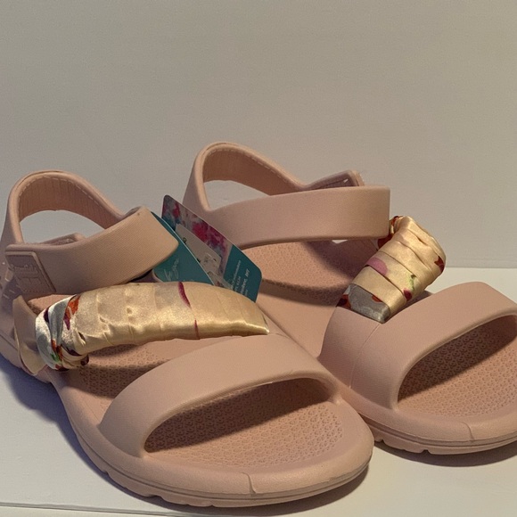 Essentials by Muk Luks Sandals Womens LG 9-10 Pink Slingback Hook & Loop Sporty - Picture 2 of 14